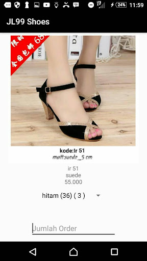 Android application JL99 Shoes Online Shop screenshort
