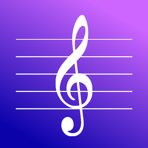 Staff musical note training logo
