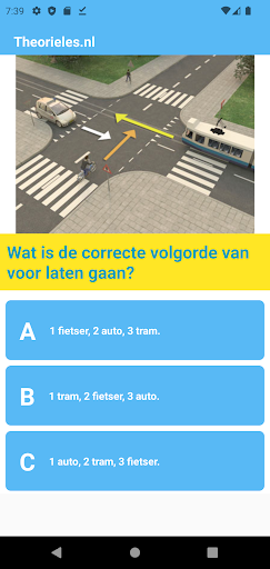 Android application Auto theorie examen oefenen screenshort