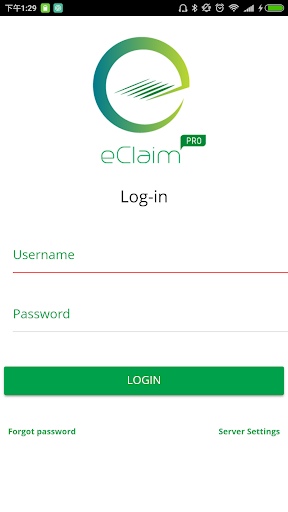 Android application eClaim Pro screenshort