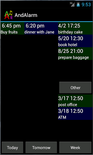 Android application AndAlarm - Better Alarm screenshort