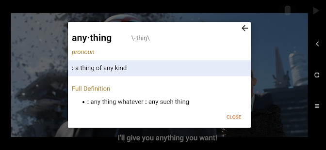SubDictionary Video Player with offline Dictionary 7.0 APK screenshots 5