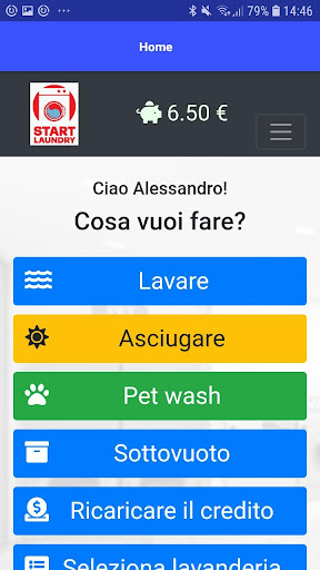 Android application Start-Laundry screenshort