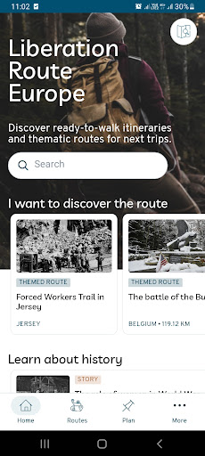 Android application Liberation Route Europe screenshort