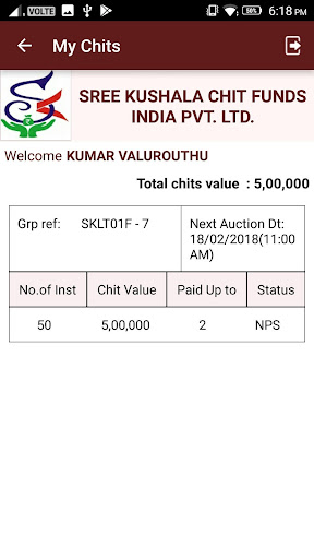 Shree Kushal Chits Member Module