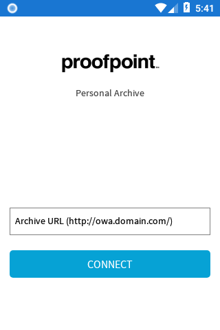Proofpoint Mobile Archive Screen 3