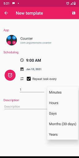Open App Scheduler Screen 2