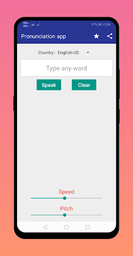 Android application English pronunciation screenshort