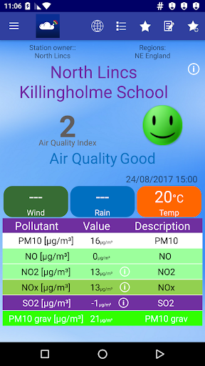 Android application NorthLincsAIR screenshort