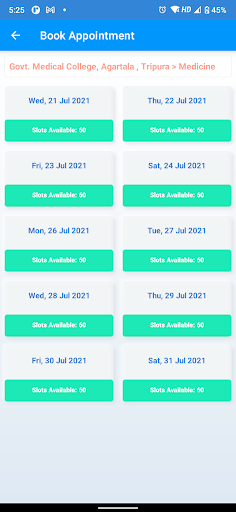Aarogya Seva Patient Screen 2