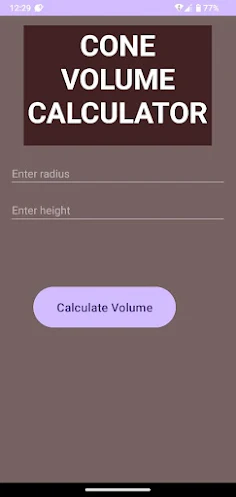Cone Volume Calculator - Screenshot 1