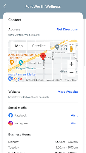 Android application Fort Worth Wellness screenshort