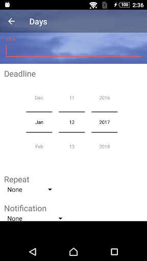 Days Screen 2