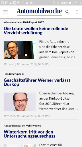 Android application Automobilwoche Nachrichten screenshort