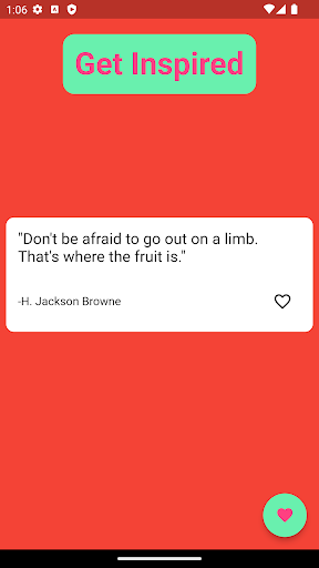 Android application Get Inspired screenshort