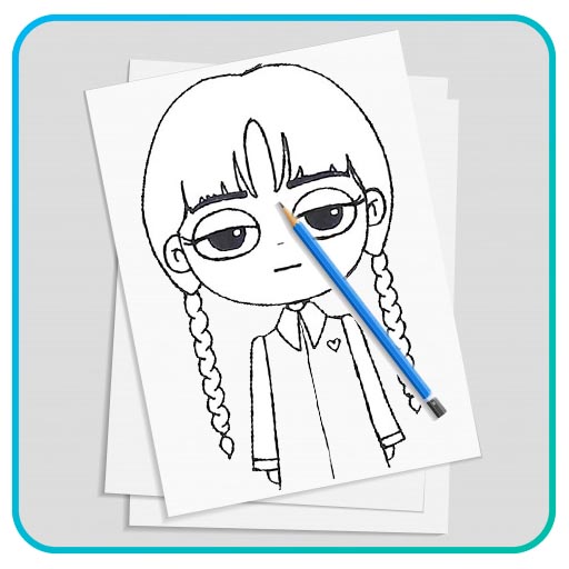 How To Draw Wednesday Addams Screen 3