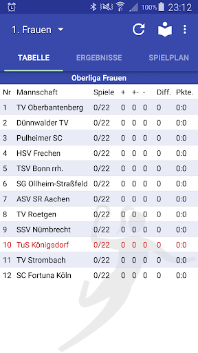 Android application TuS Königsdorf Handball screenshort