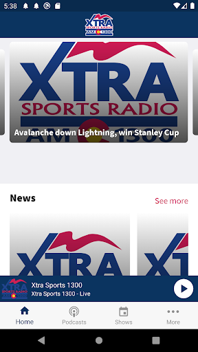 Android application Xtra Sports 1300 screenshort