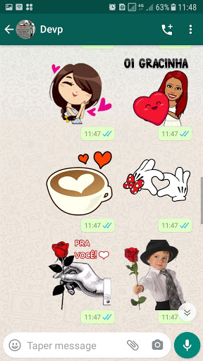 Figurinhas memes Apaixonados WAStickerApps