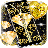 Gold diamond lock screen