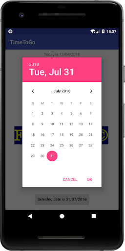 TimeToGo Screen 3