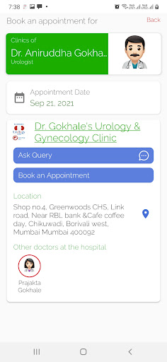 Dr. Gokhales Clinic Screen 2