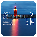 Aarhus weather widget/clock icon