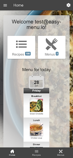 Android application EasyMenu Meal Planner 3 screenshort