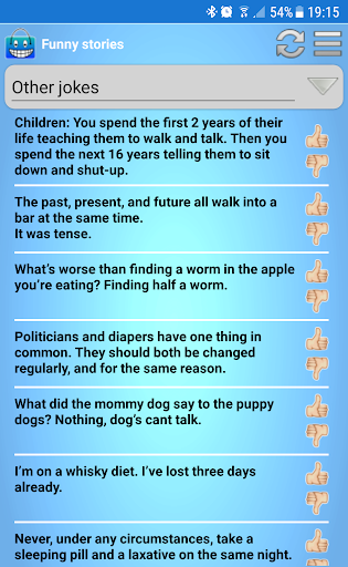 Android application Funny stories screenshort