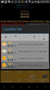 Early Warning Hail Alerts Screenshot