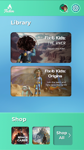 Android application Fictive Books: Reading Games screenshort