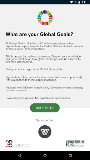 Android application Global Goals Business Navigato screenshort