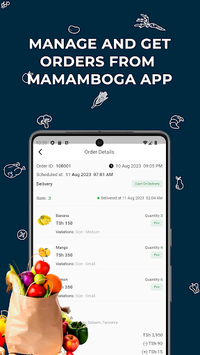 Android application MamaMboga - Seller screenshort