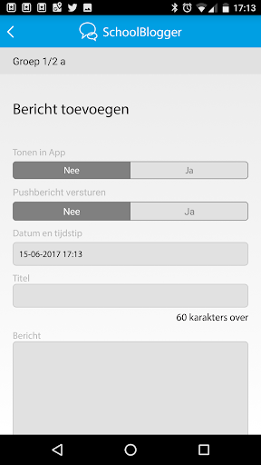 SchoolBlogger Screen 2