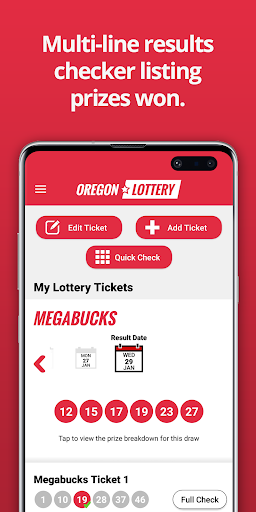 Oregon Lottery Results Screen 3