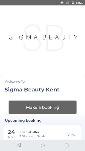 Android application Sigma Beauty Kent screenshort