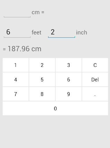 Height Unit Converter Screen 3