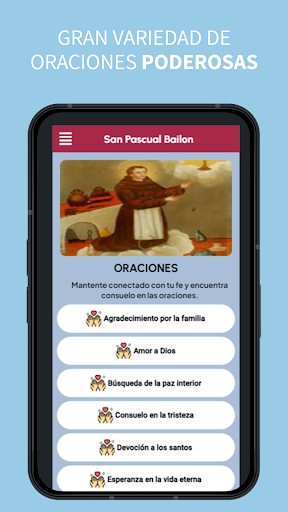 Android application Oraciones San Pascual Bailon screenshort