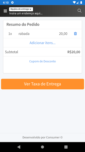 Bom Sabor App Screen 3