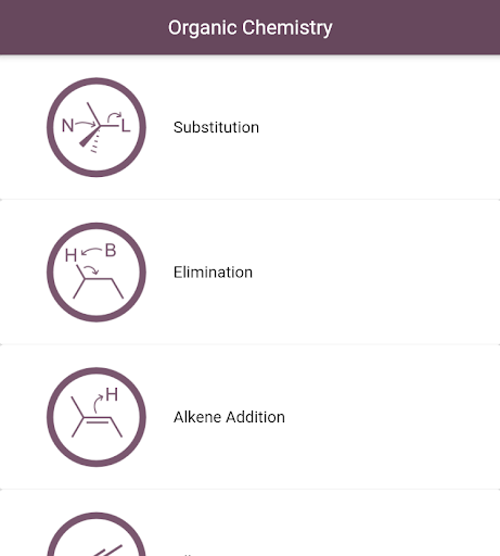Android application Organic Chemistry Practice screenshort