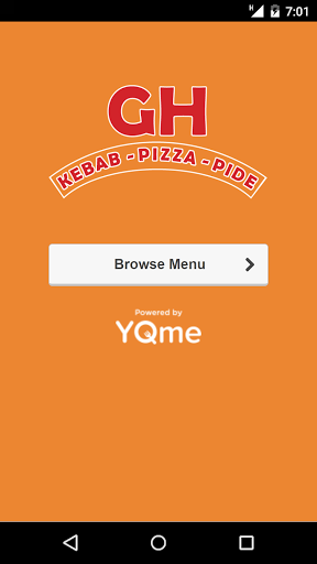 Android application GH Indian Kebab & Pizza screenshort