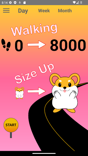 Android application FunnyWalk: Character Pedometer screenshort
