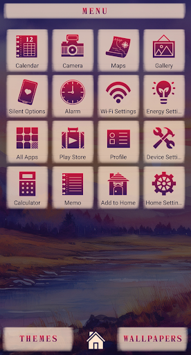 Fall Sunset Theme +HOME screenshot 1
