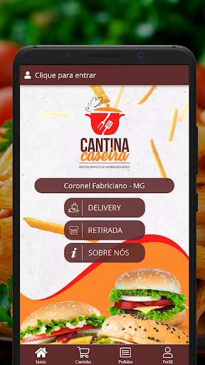 Android application Cantina Caseira screenshort
