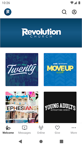 Screenshot of Revolution Church App