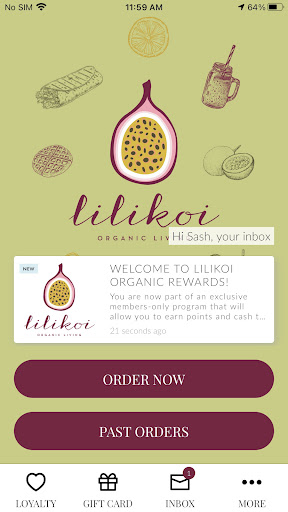 Android application Lilikoi Organic Living screenshort