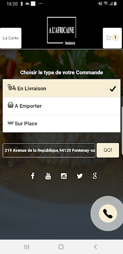 Android application A L AFRICAINE screenshort