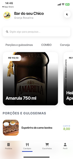 Android application Bar do Sr. Chico screenshort