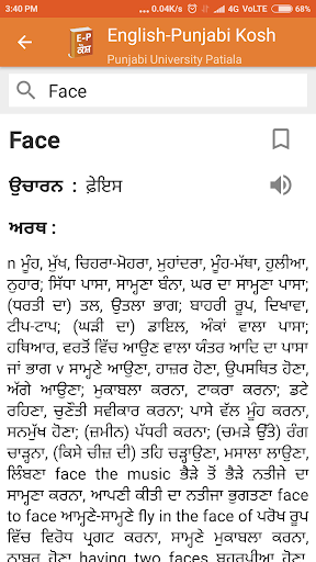English to Punjabi Dictionary- Screen 3