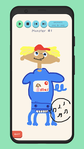 Android application MonsterMaker - A Drawing Game screenshort